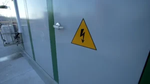 Danger on switchgear panel