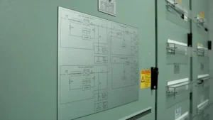Manufacturers plate on switchgear by TGOOD
