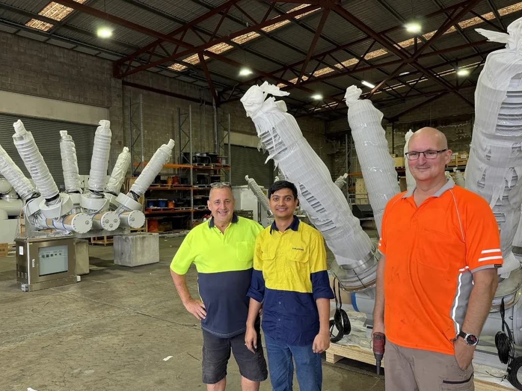Another batch of 132 kV hybrid GIS equipment being fitted with Australian-manufactured CTs
