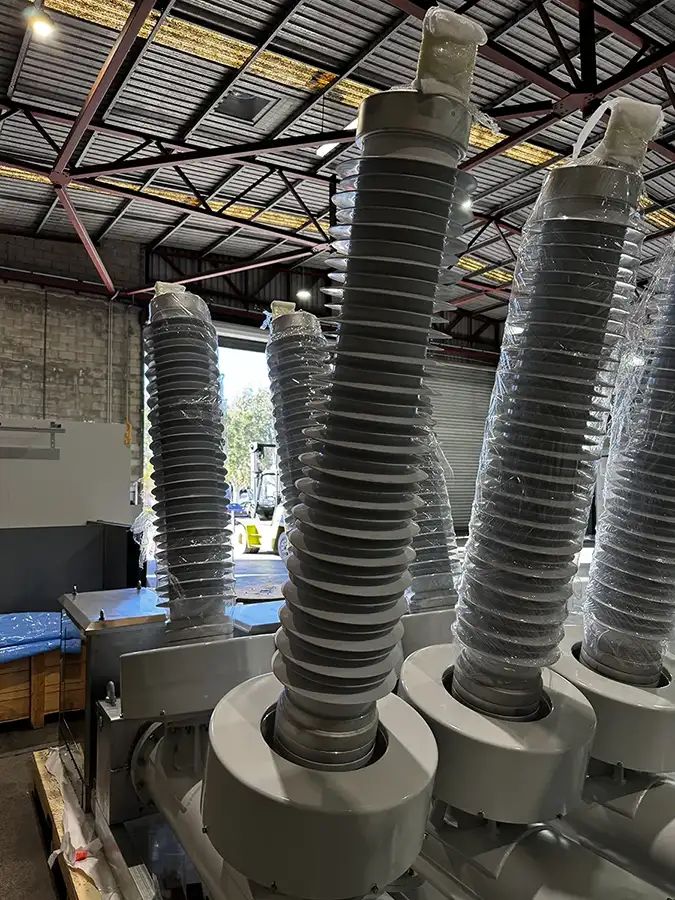 Hybrid gas air insulated switchgear dead tank circuit breaker 132 kV Australia