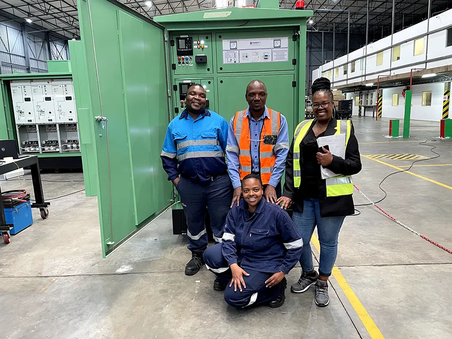 TGOOD Africa substation kiosk team FAT MV switchgear