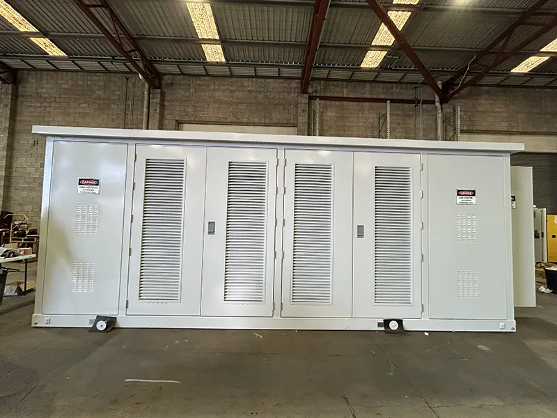 Outside view of the front of a transformer kiosk made by TGOOD